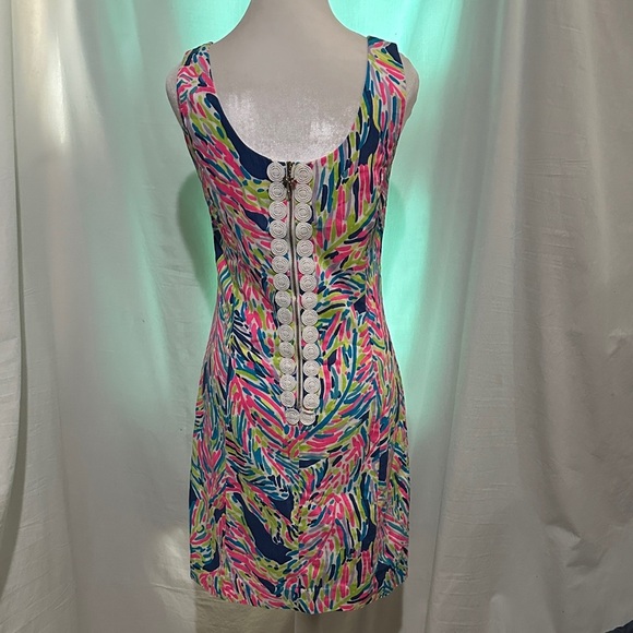 Lilly Pulitzer Indigo Palm Reader sleeveless shift dress size 6 - Picture 2 of 6